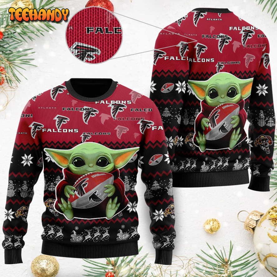 atlanta falcons baby yoda shirt for american football fans ugly sweater vmjgb