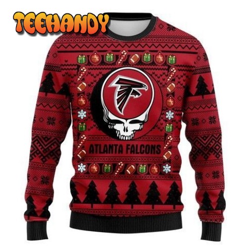 atlanta falcons grateful dead ugly christmas sweater all over print sweatshirt 81rw1