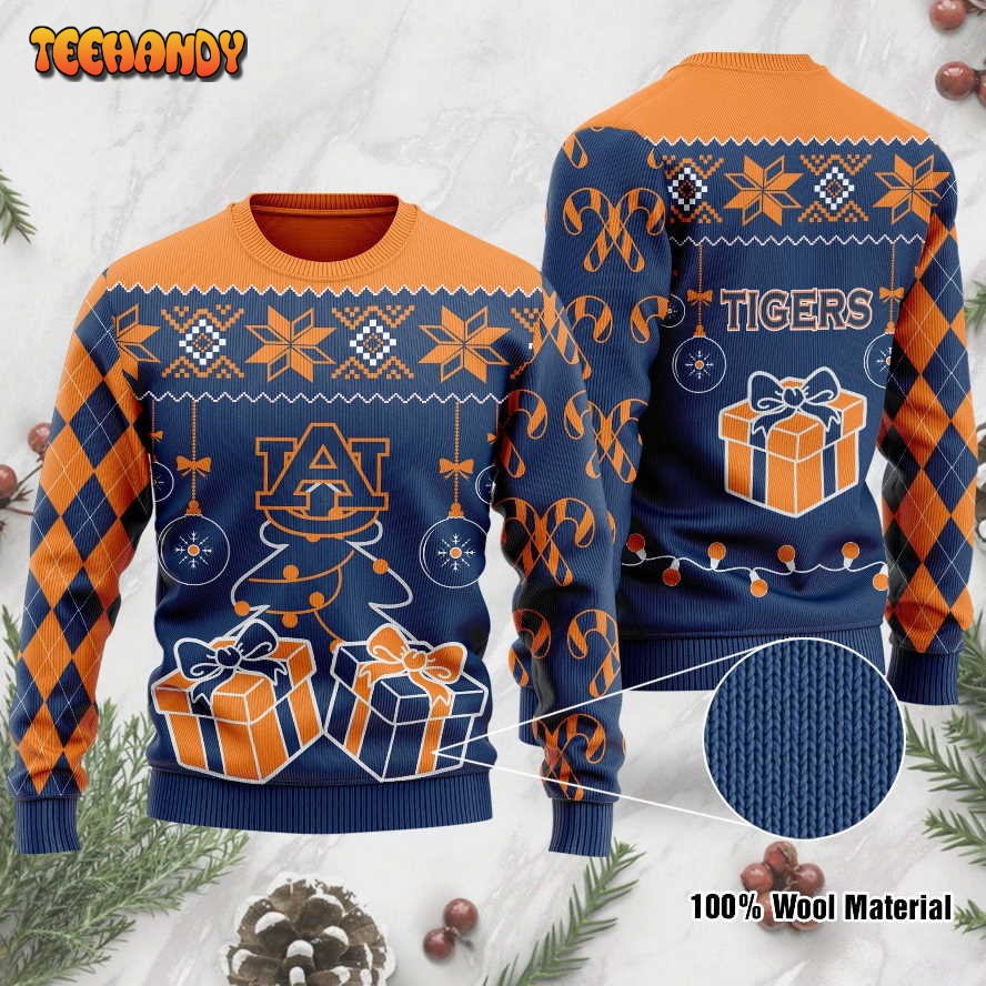 auburn tigers funny ugly christmas sweater ugly sweater christmas sweaters xq41z