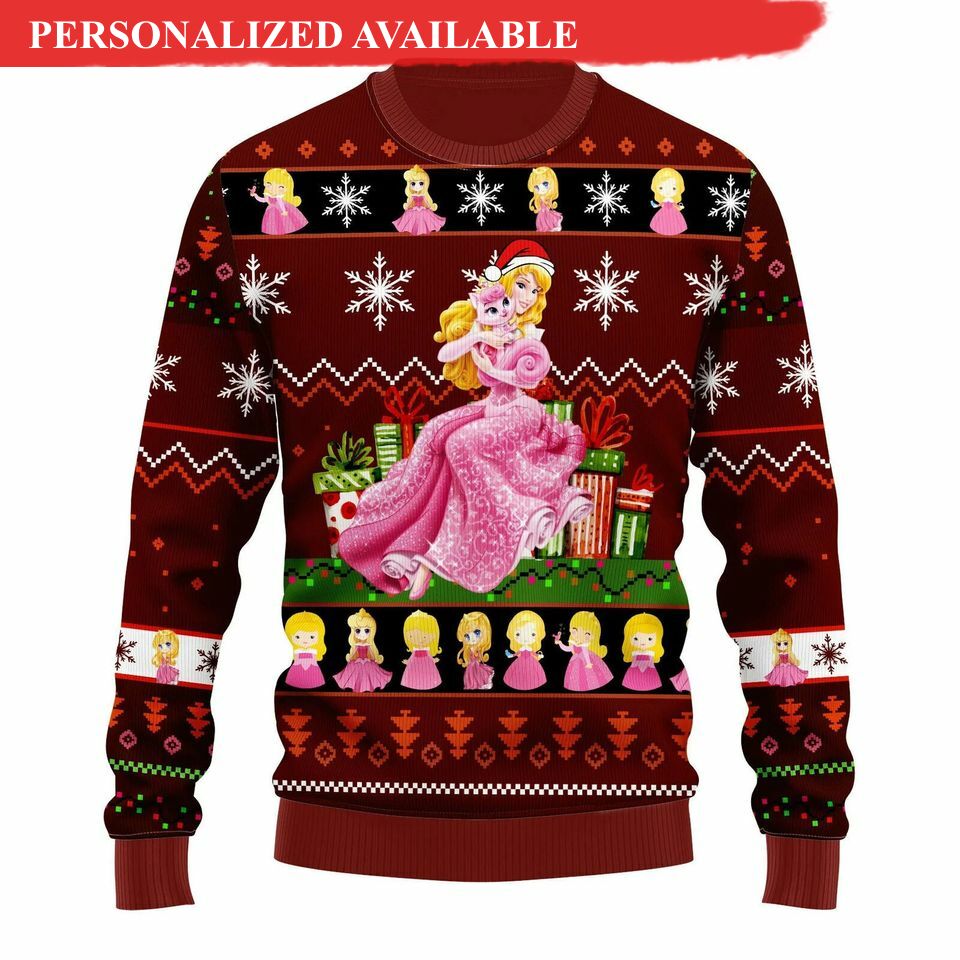 aurora princess disney ugly christmas sweater christmas 3d sweater 2097