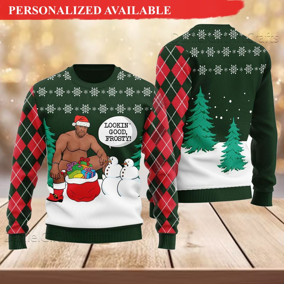 barry wood funny ugly christmas sweater 7947