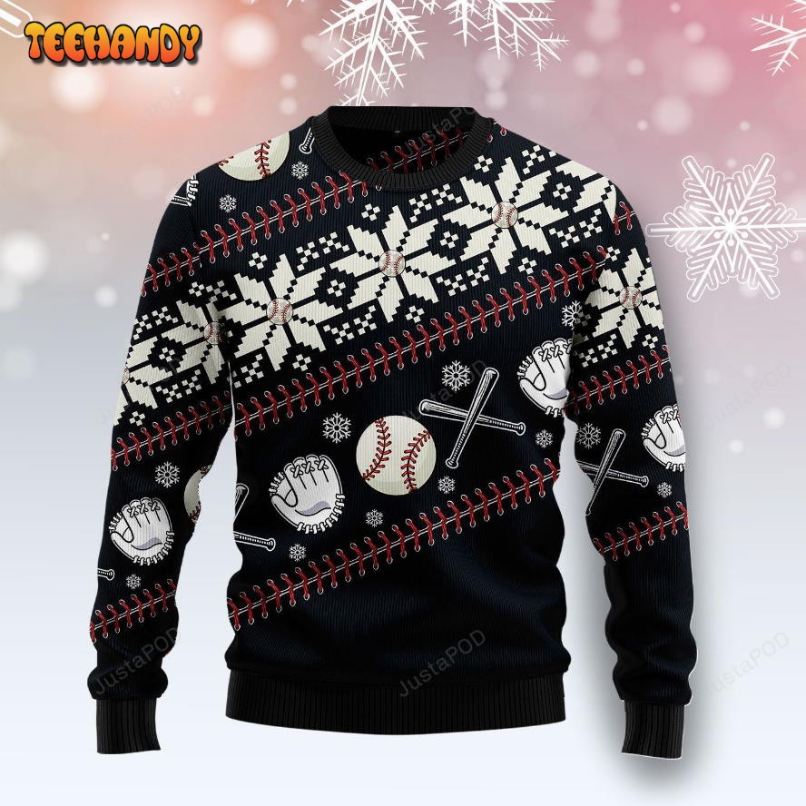 baseball christmas pattern ugly christmas sweater ugly sweater cjgmz