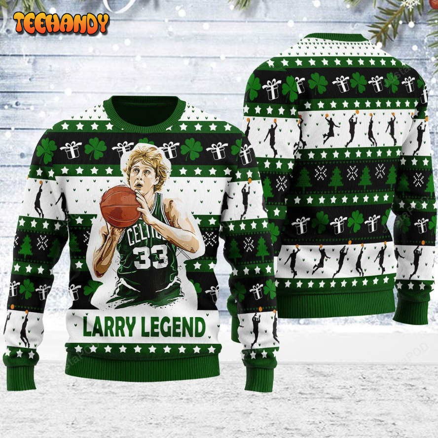 basketball 33 larry legend ugly christmas sweater all over print uaqh5