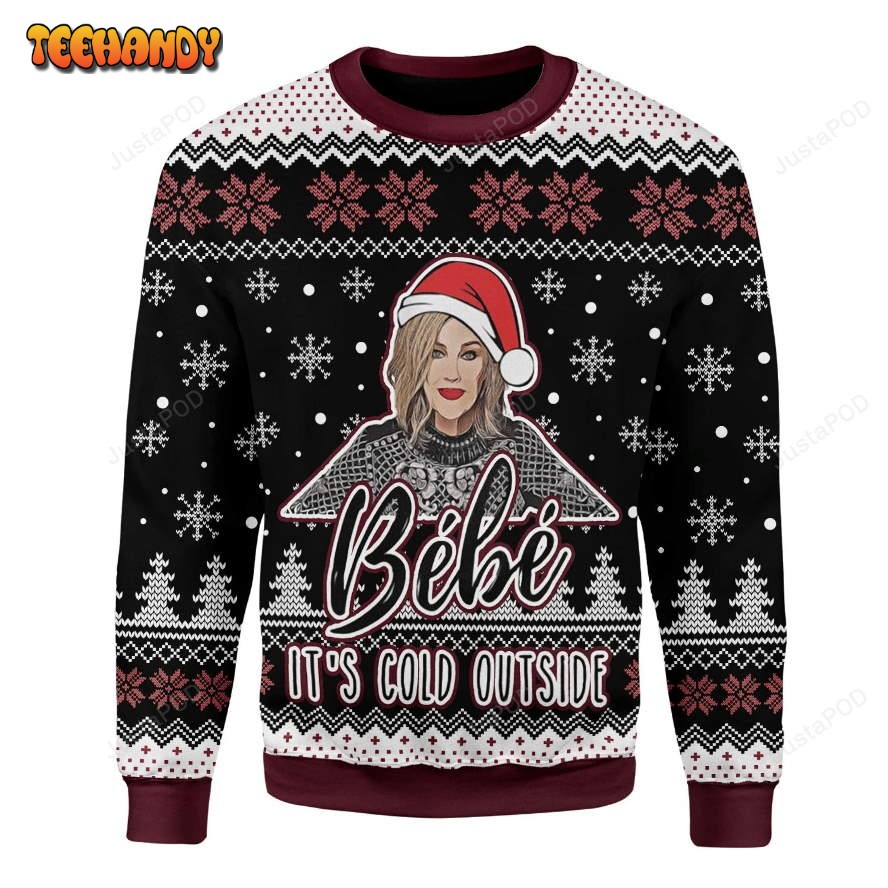 bb its cold outside ugly christmas sweater all over print sweatshirt 8y9i6