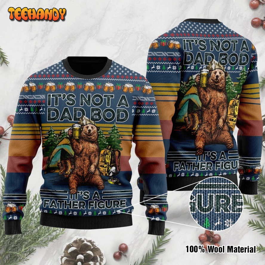 bear and beer its not a dad bod funny ugly christmas sweater unv23