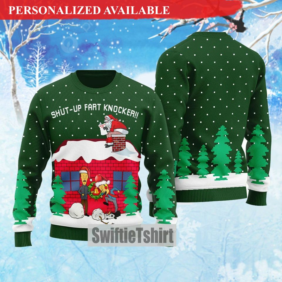 beavis and butt head ugly christmas sweater 4570