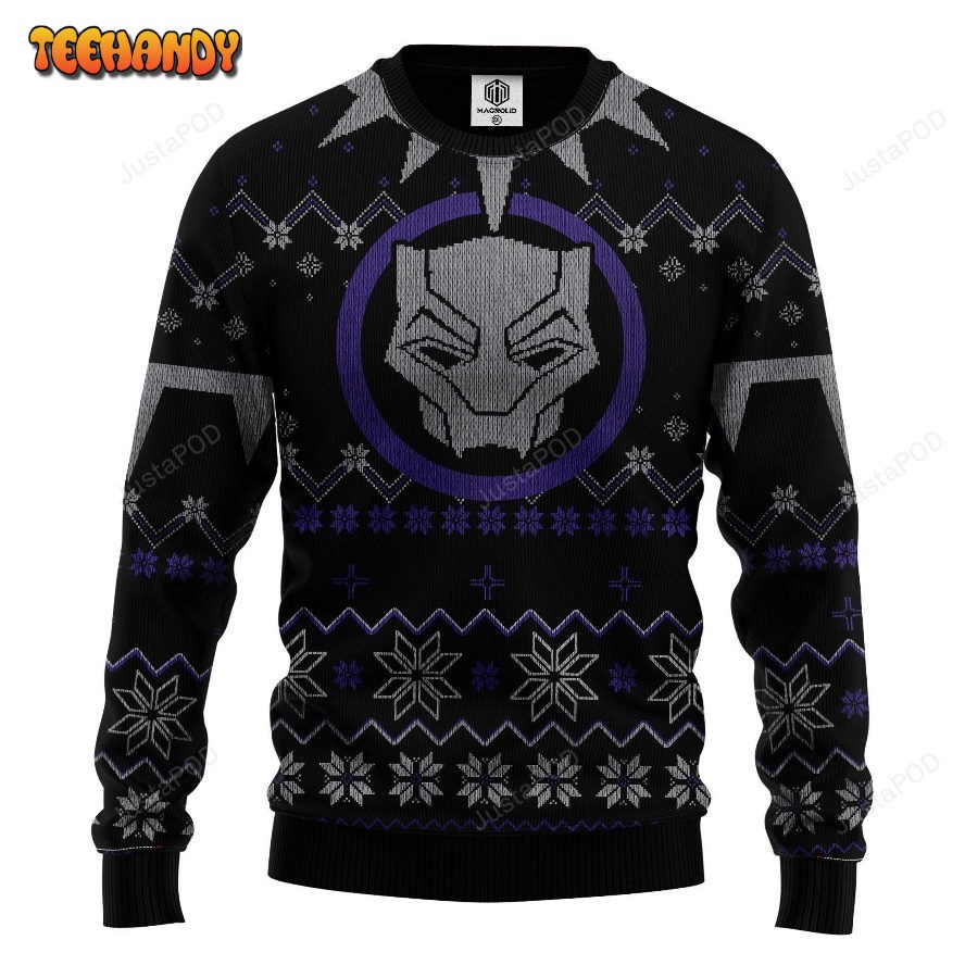 black panther walanda ugly christmas sweater all over print sweatshirt e8qme