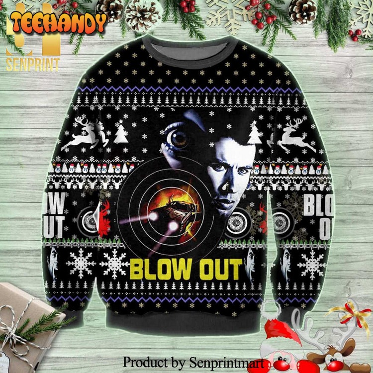 blow out poster knitted ugly xmas sweater nskgt