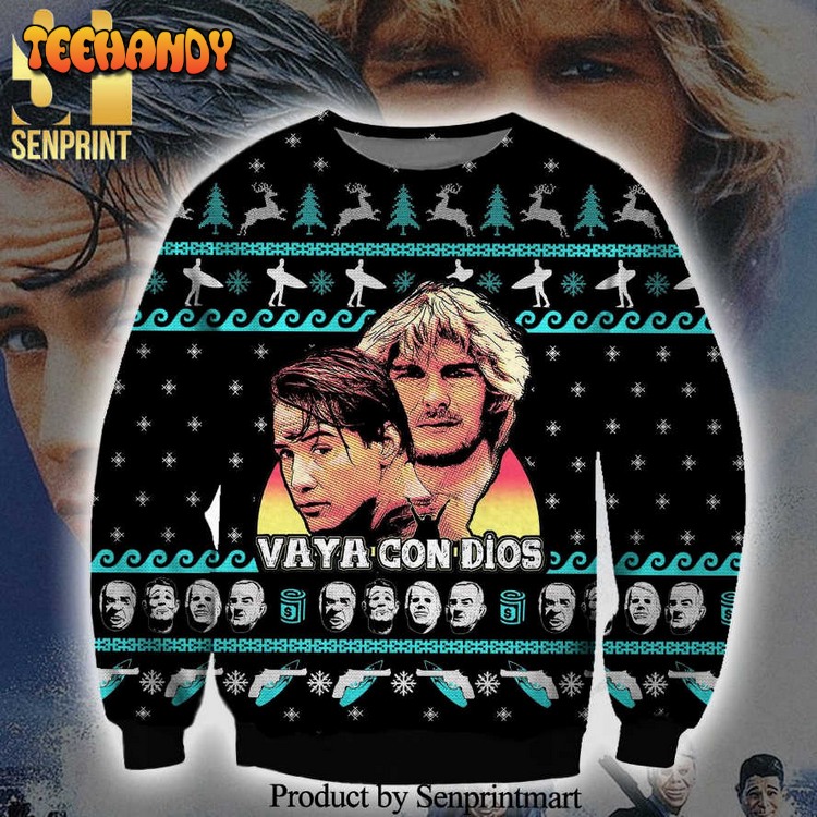 bodhi and johnny utah point break vaya con dios knitted ugly xmas sweater l3wve