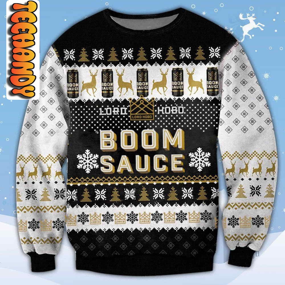 boom sauce ugly christmas sweater40356