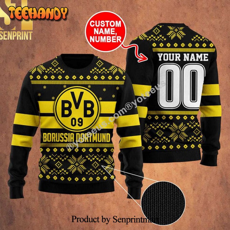 borussia dortmund christmas ugly wool ugly xmas sweater f2q5v