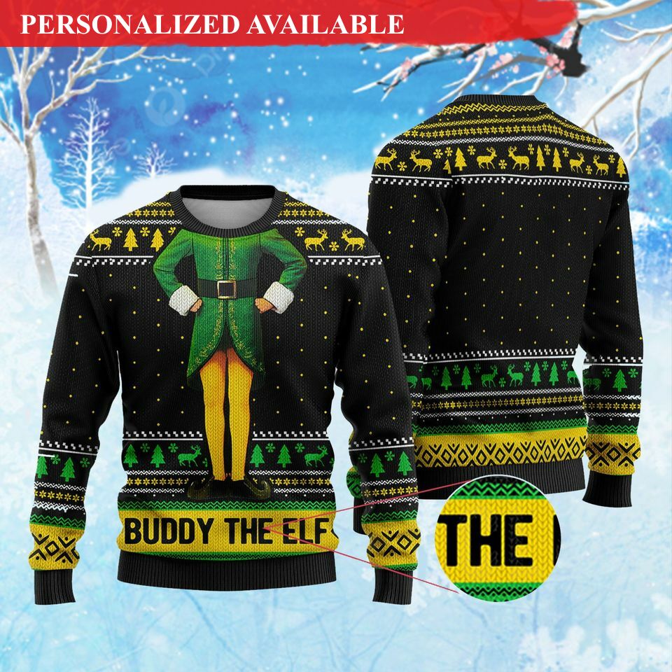 buddy the elf ugly christmas sweater buddy elf christmas sweater 8831