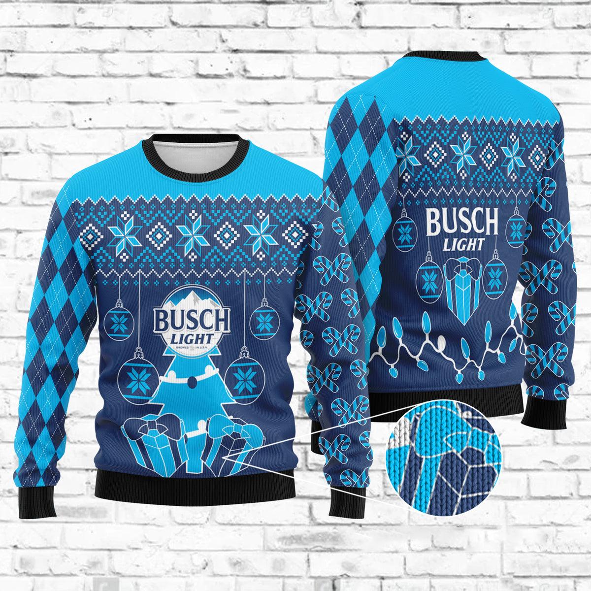 busch light christmas gift ugly sweater flexiquor com