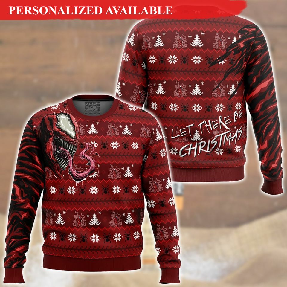 carnage marvel ugly christmas sweater ugly christmas sweater for men women 5180
