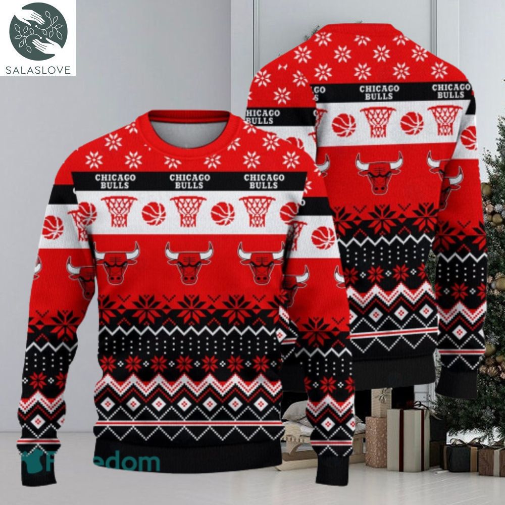 chicago bulls national basketball association ugly christmas sweater 1 cjuotz