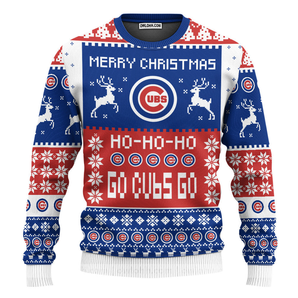 chicago cubs merry christmas sweater ugly christmas sweaters owl ohh bvaei