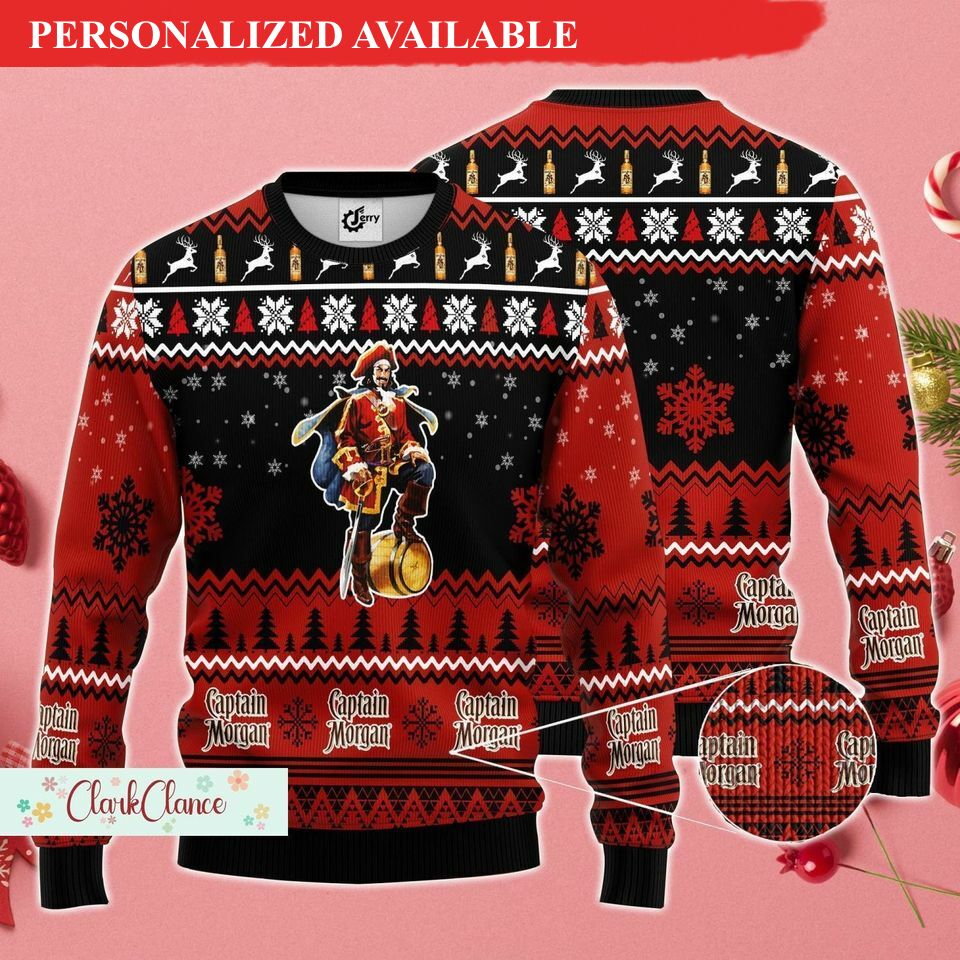 christmas captain morgan sweater morgan rum ugly sweater 8791