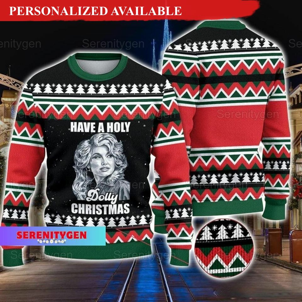 christmas dolly parton ugly sweater have a holly dolly christmas 6211