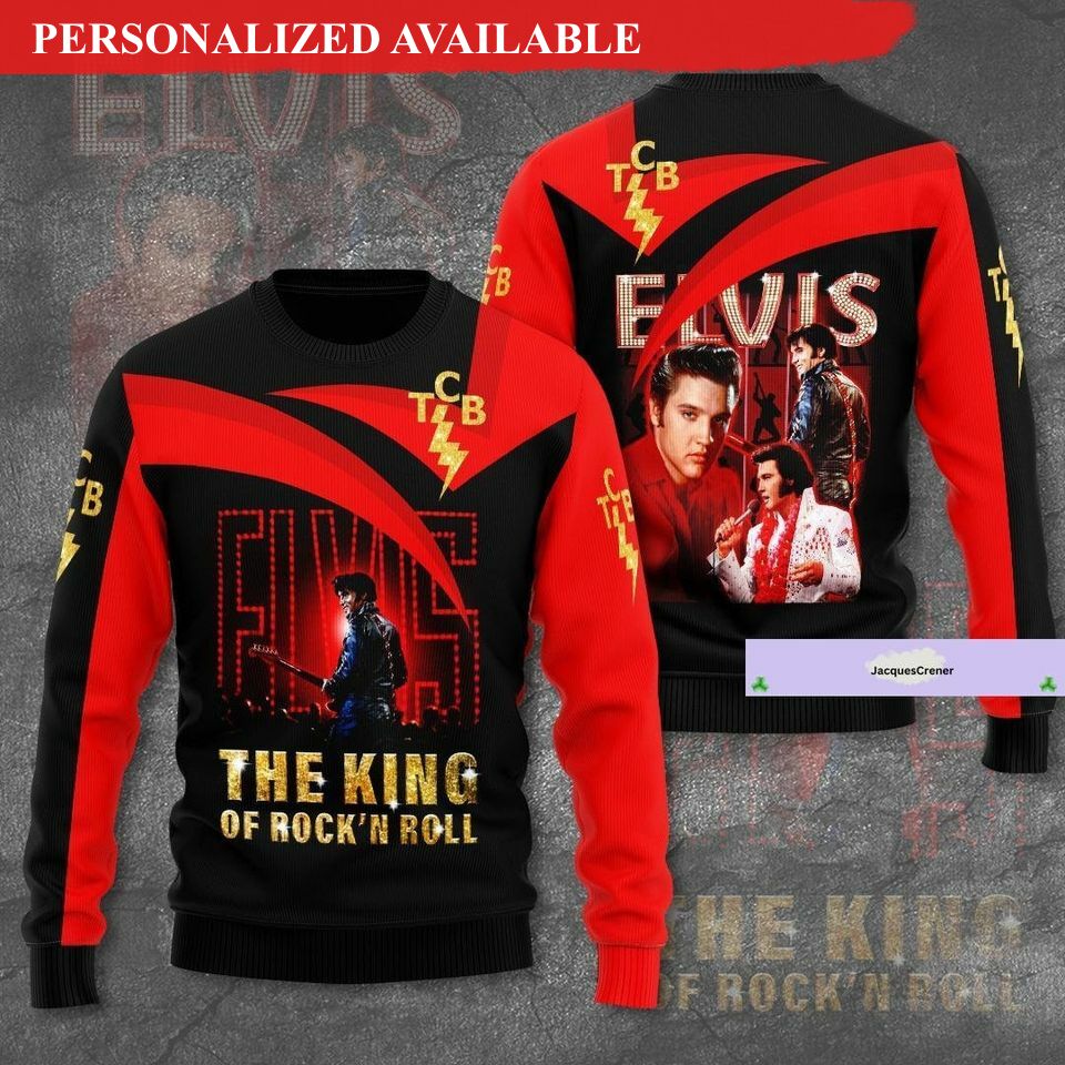 christmas elvis presley sweater elvis presley ugly sweater the king of rock n roll 8635