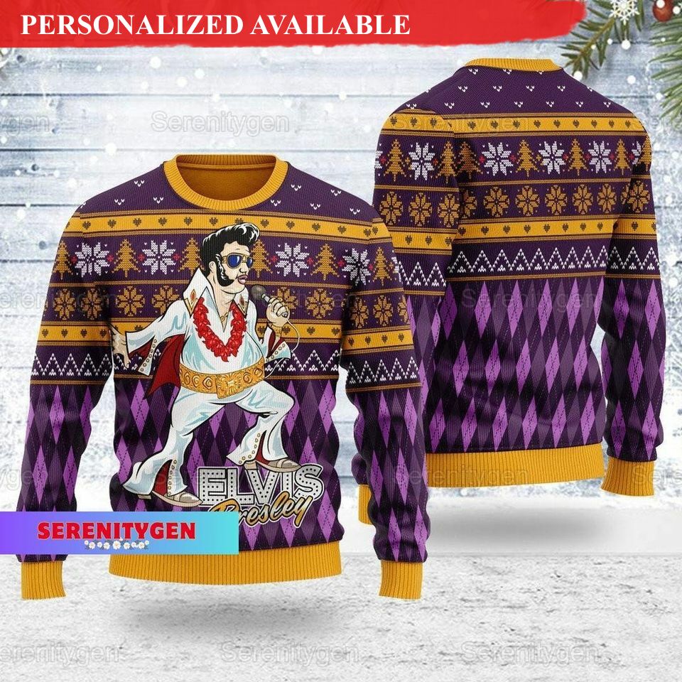 christmas elvis ugly sweater elvis presley sweater elvis christmas sweater 5213