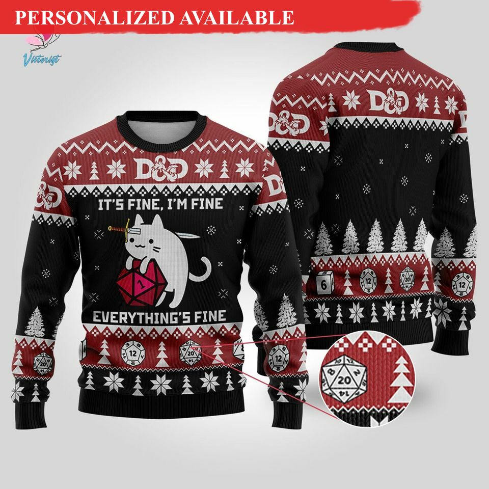 christmas gift dungeons and dragon sweater dnd ugly christmas sweater 7871