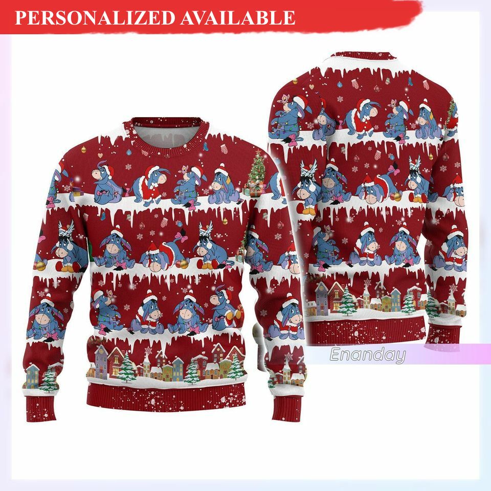 christmas gift eeyore ugly sweater eeyore christmas sweater winnie the pooh 1652