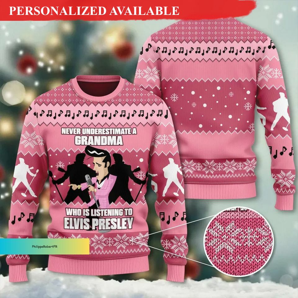 christmas gift elvis presley christmas sweater elvis presley ugly sweater 7060