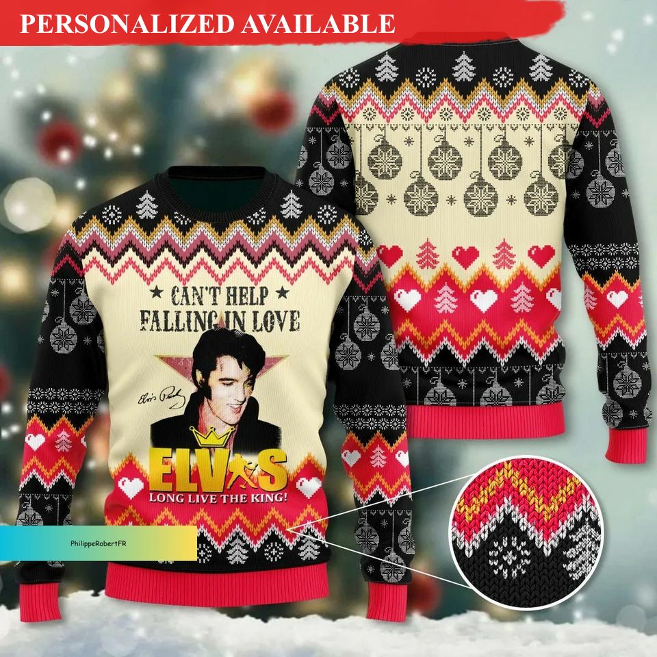 christmas gift elvis presley christmas sweater elvis presley ugly sweater 8897