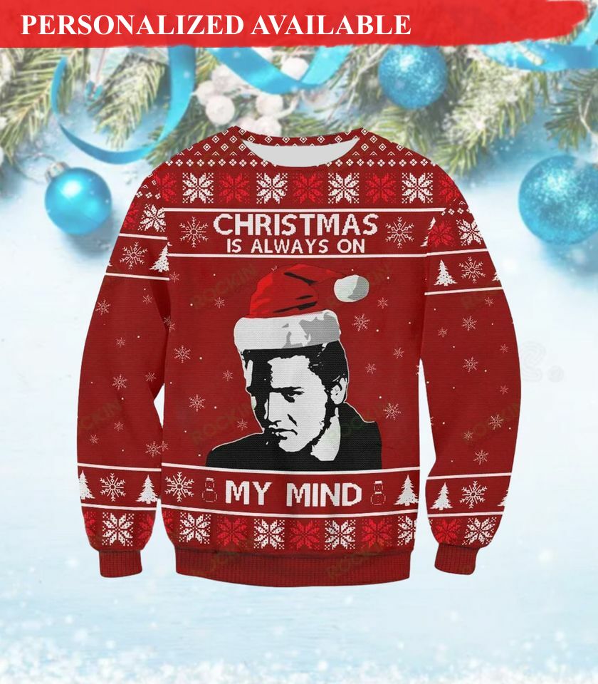 christmas gift elvis presley ugly sweater elvis presley christmas sweater 7564