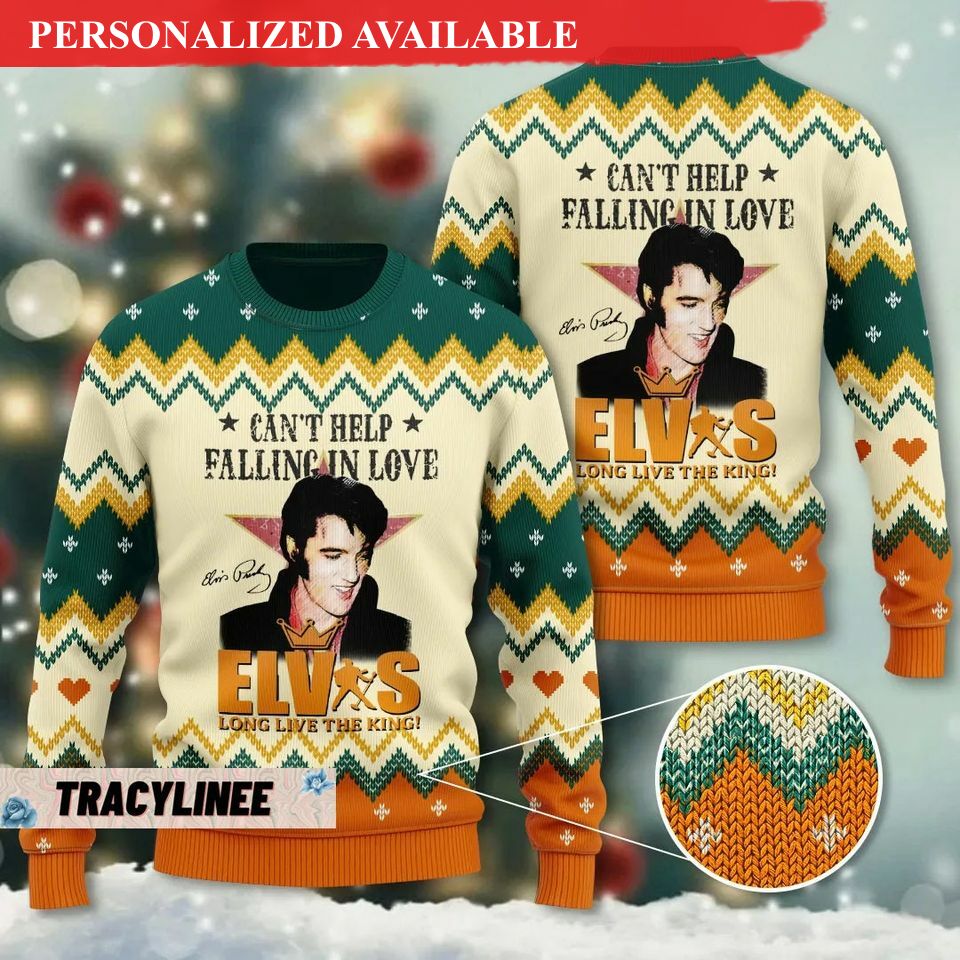 christmas gift elvis ugly sweater elvis presley christmas sweater elvis xmas sweater 8932
