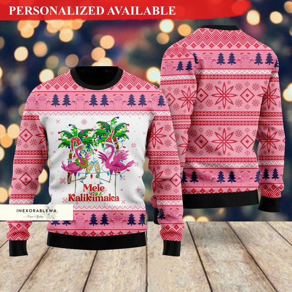 christmas gift flamingo christmas ugly sweater 1266