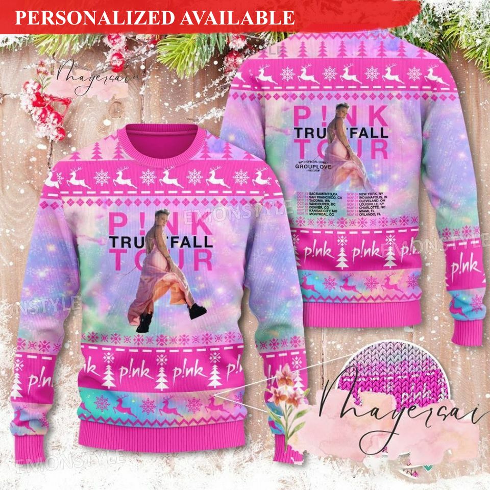 christmas gift pnk summer carnival 2023 ugly sweater trustfall album sweater 3231
