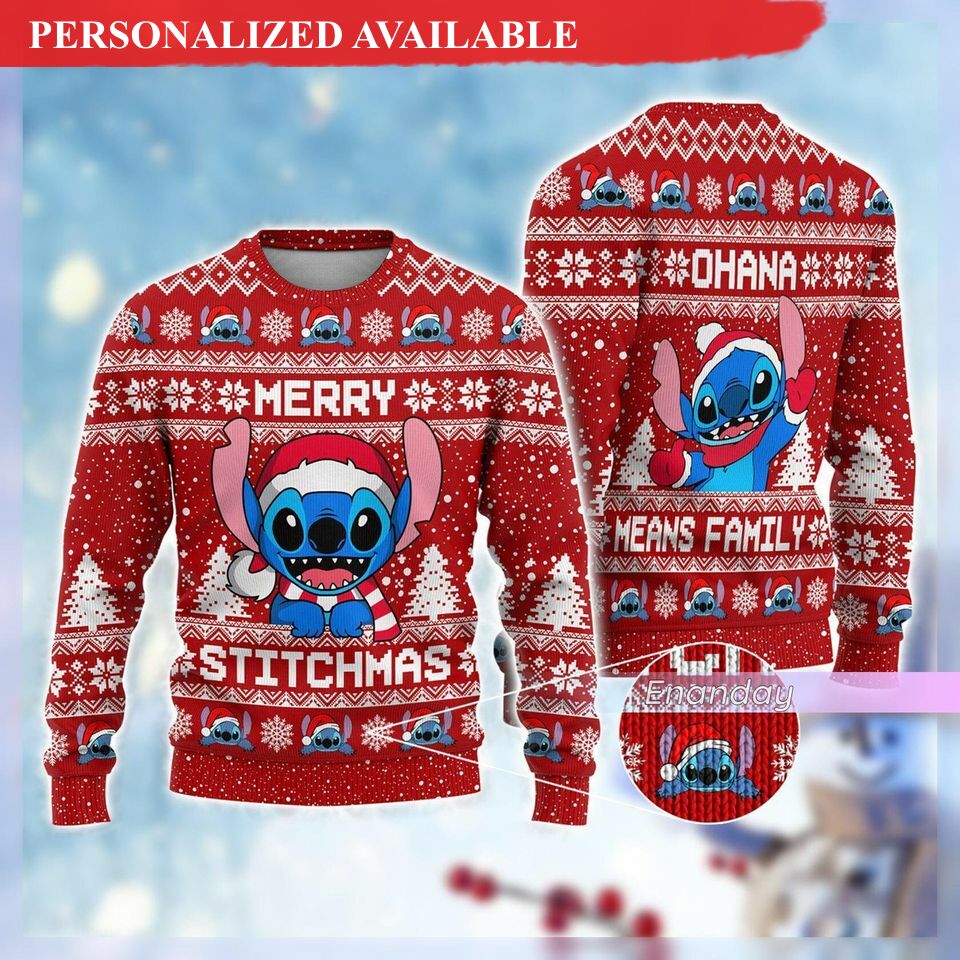 christmas gift stitch ugly christmas sweater merry stitchmas stitch ugly 3930