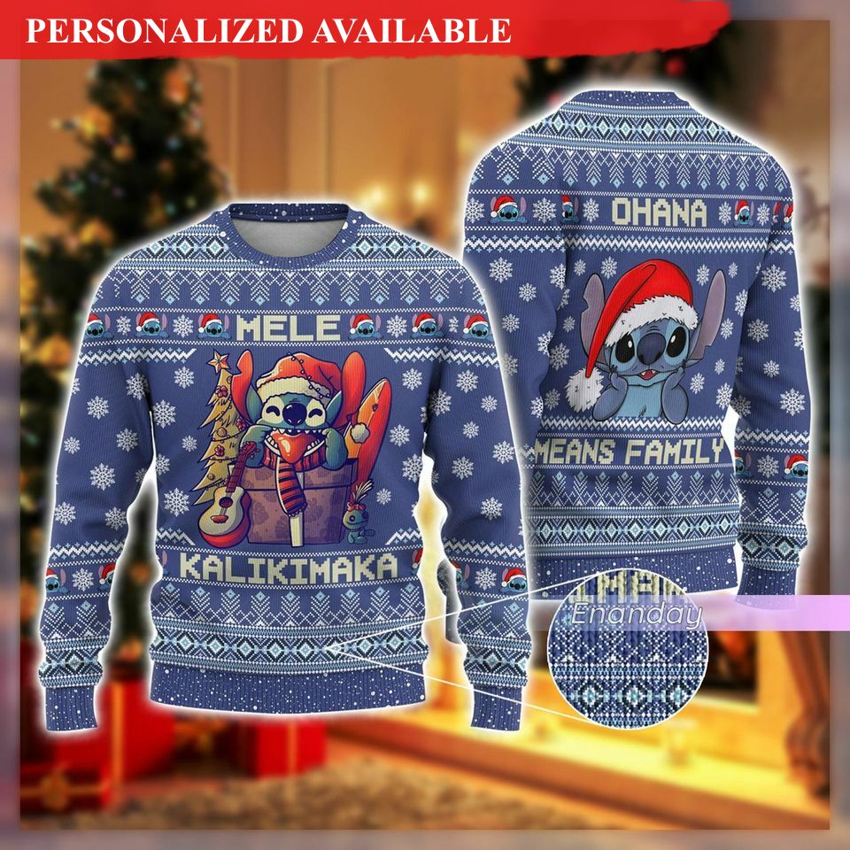 christmas gift stitch ugly christmas sweater stitch ugly sweater disney stitch sweater 4381