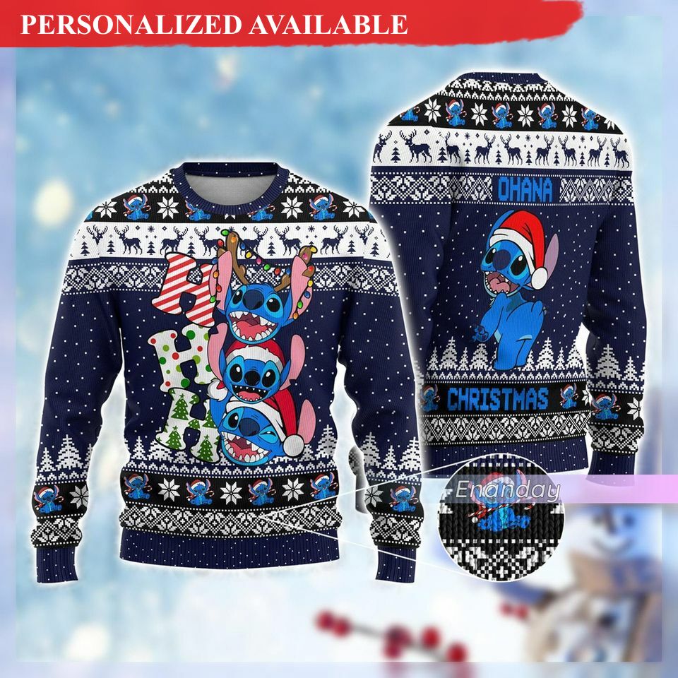 christmas gift stitch ugly sweater stitch hohoho ugly christmas sweater 2086