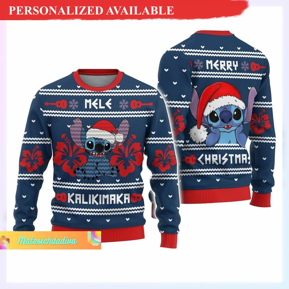 christmas gift stitch ugly sweater stitch ugly xmas sweater mele kalikimaka sweater 6605