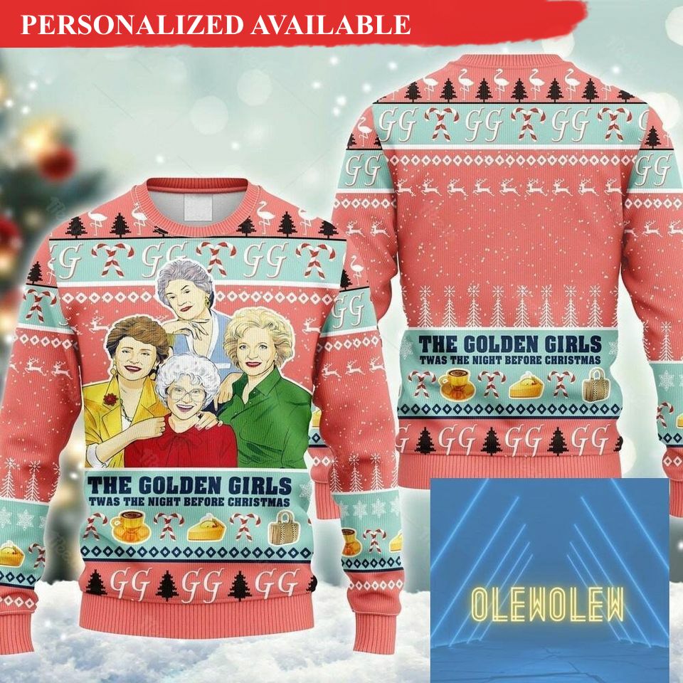christmas gift the golden girl pink ugly christmas sweater stay golden ugly xmas sweater 7206