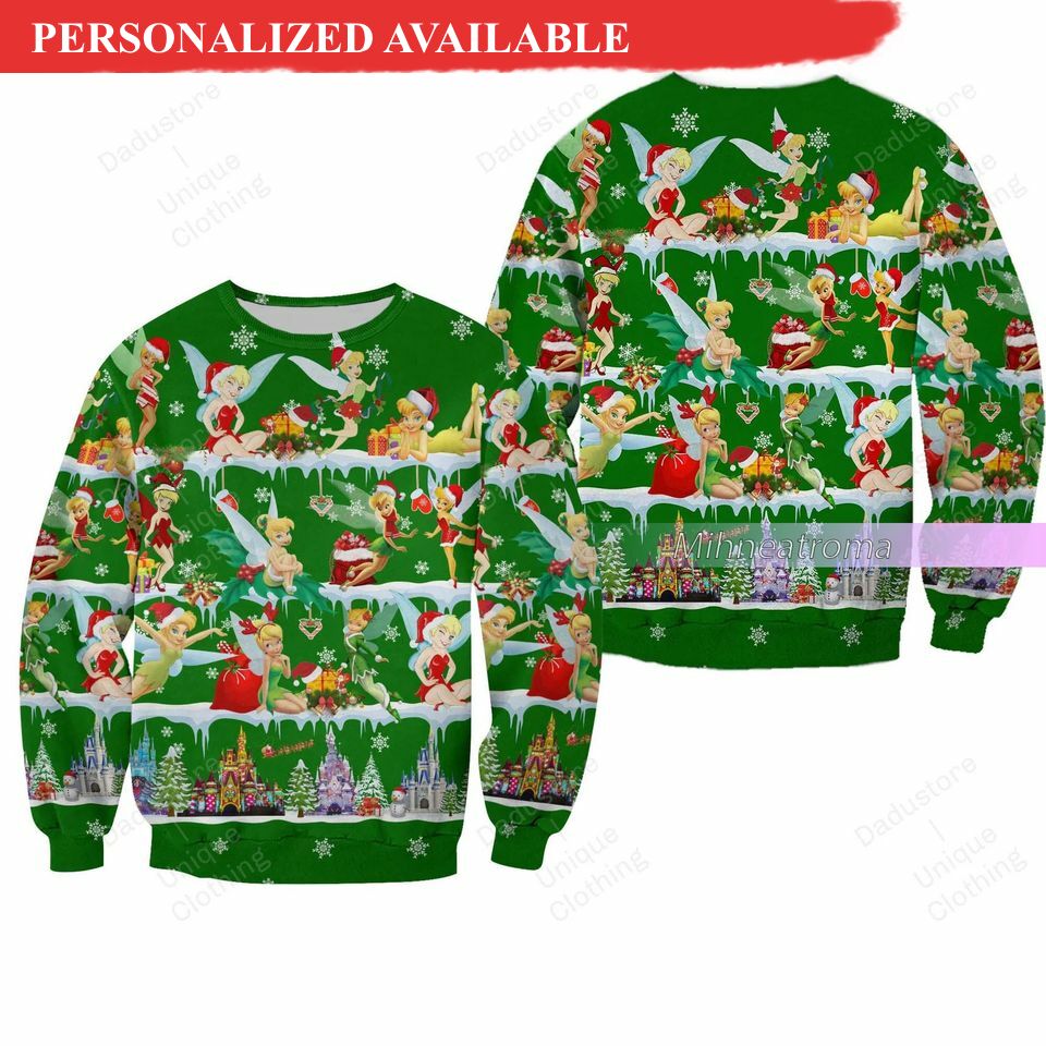 christmas gift tinker bell ugly sweater tinker bell disney sweater 1280