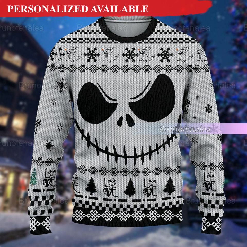 christmas jack skellington sweater nightmare before christmas sweater the pumpkin king ugly sweater 1469