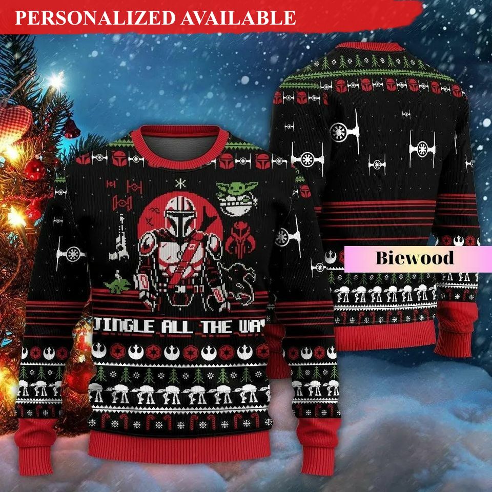 christmas mandalorian grogu sweater jingle all the way sweater 5577