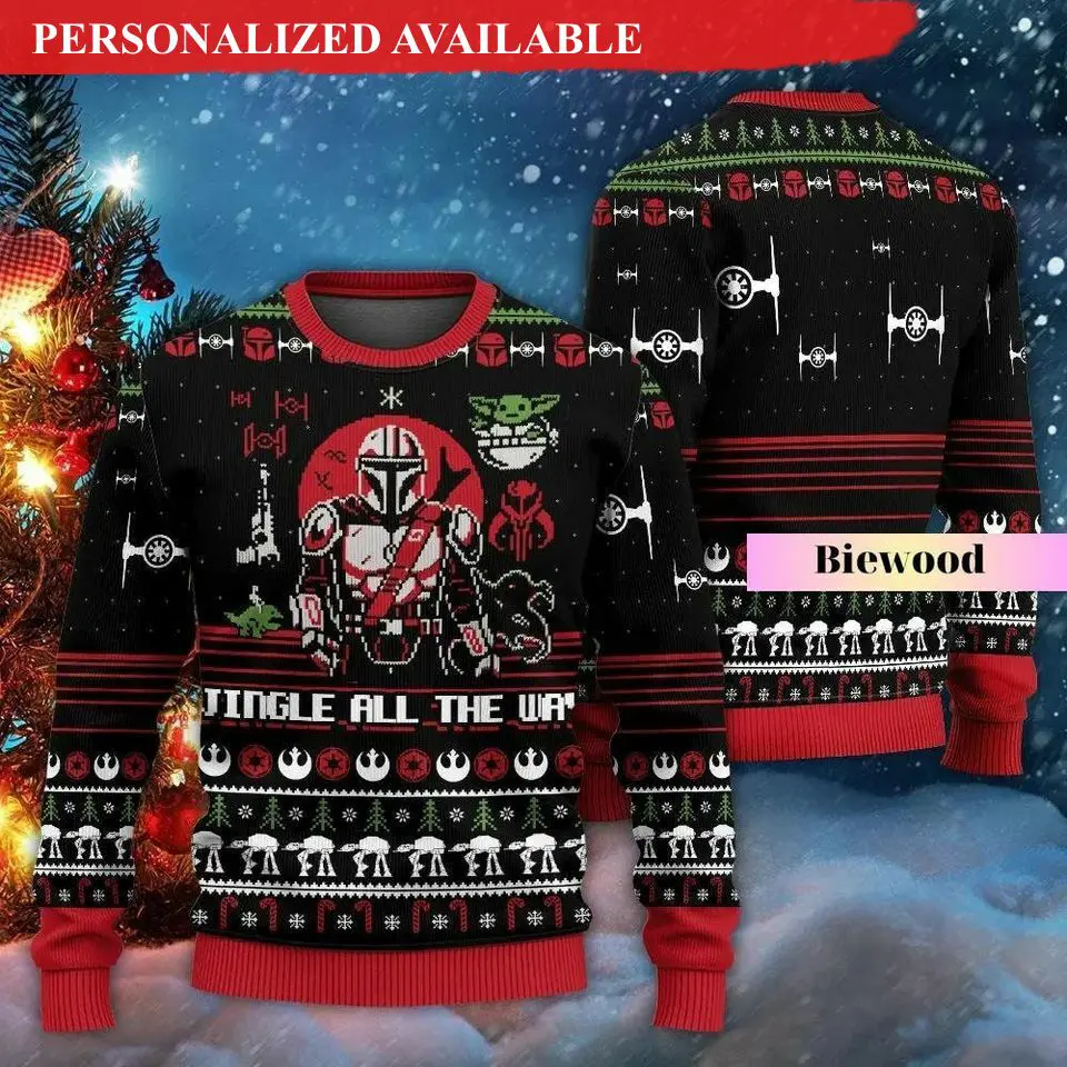 christmas mandalorian grogu sweater jingle all the way sweater 5577