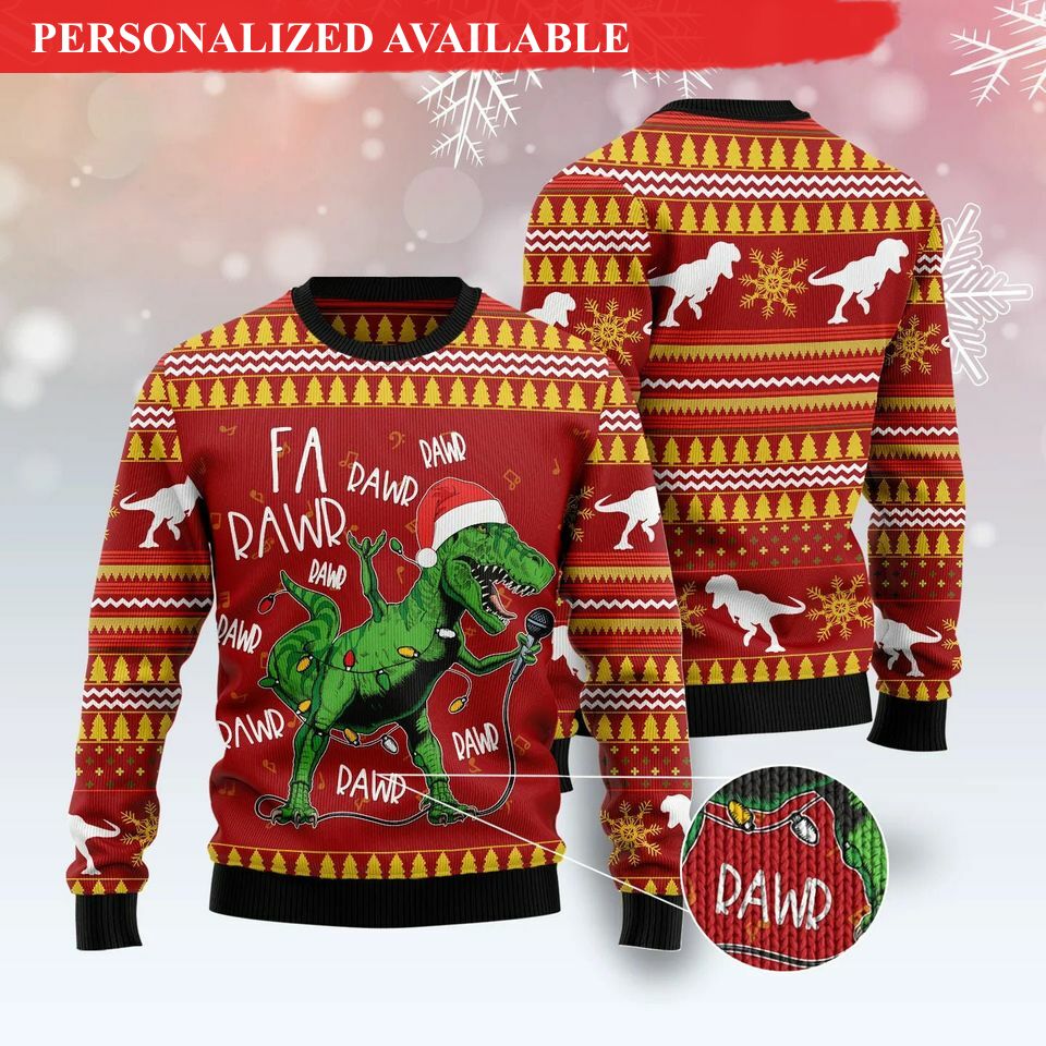 christmas singing dinosaur urly sweater ugly sweater christmas sweatshirt urly christmas sweatshirt 7148