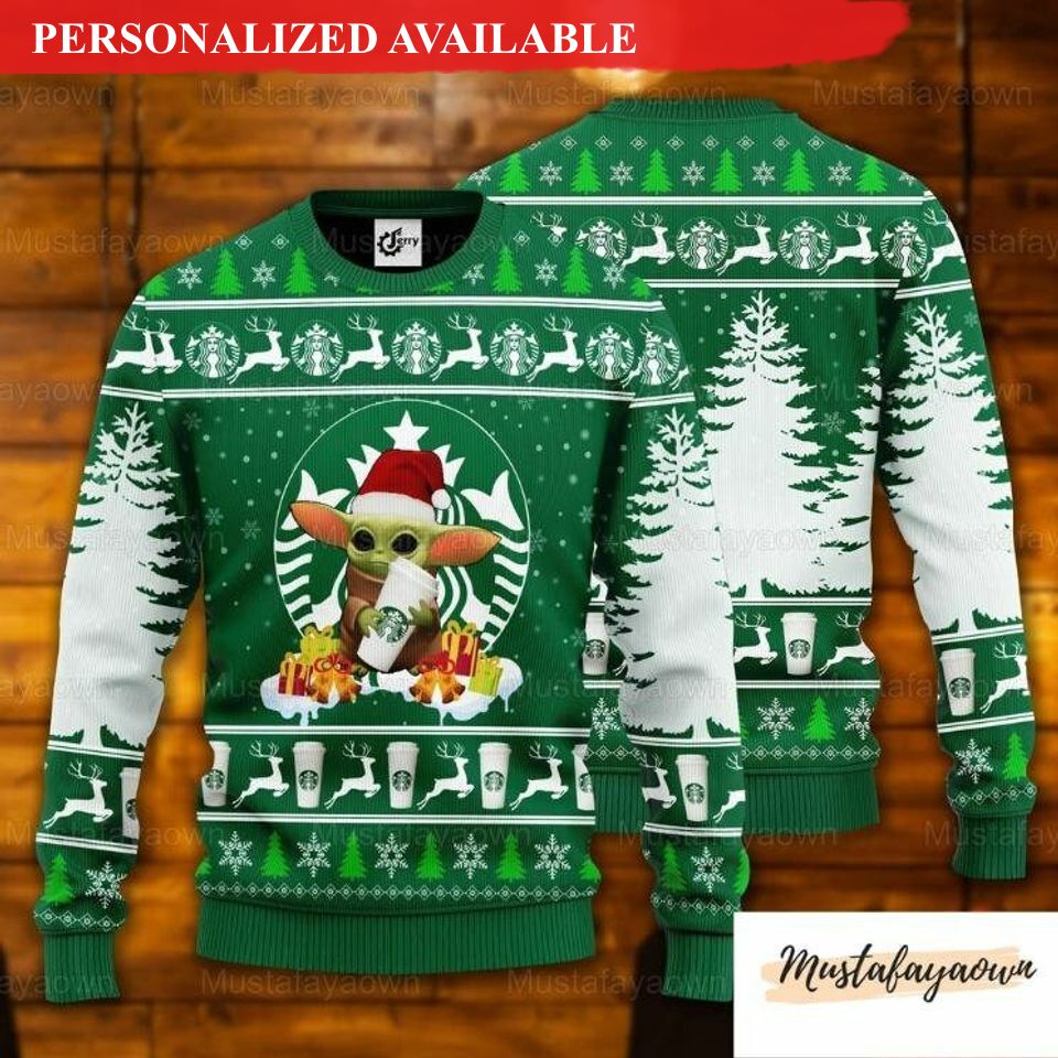 christmas star coffee sweater star coffee ugly sweater baby yoda xmas sweater 2214