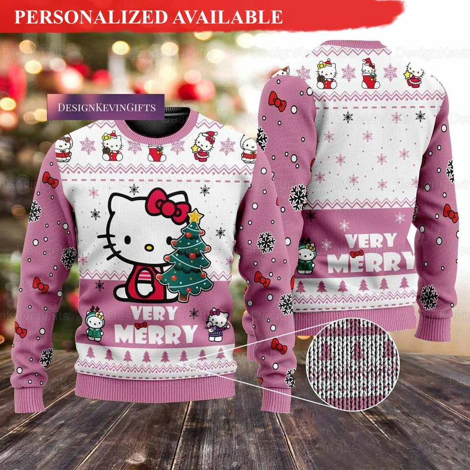 christmas sweater cute kitty ugly sweater pink cat ugly xmas sweater 5820