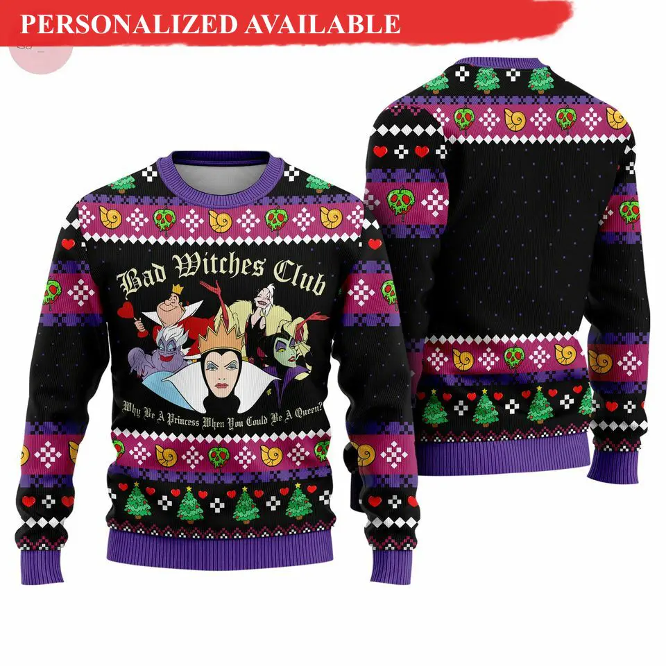 christmas sweatshirt magic kingdom shirt villains ugly sweater ugly christmas 1321