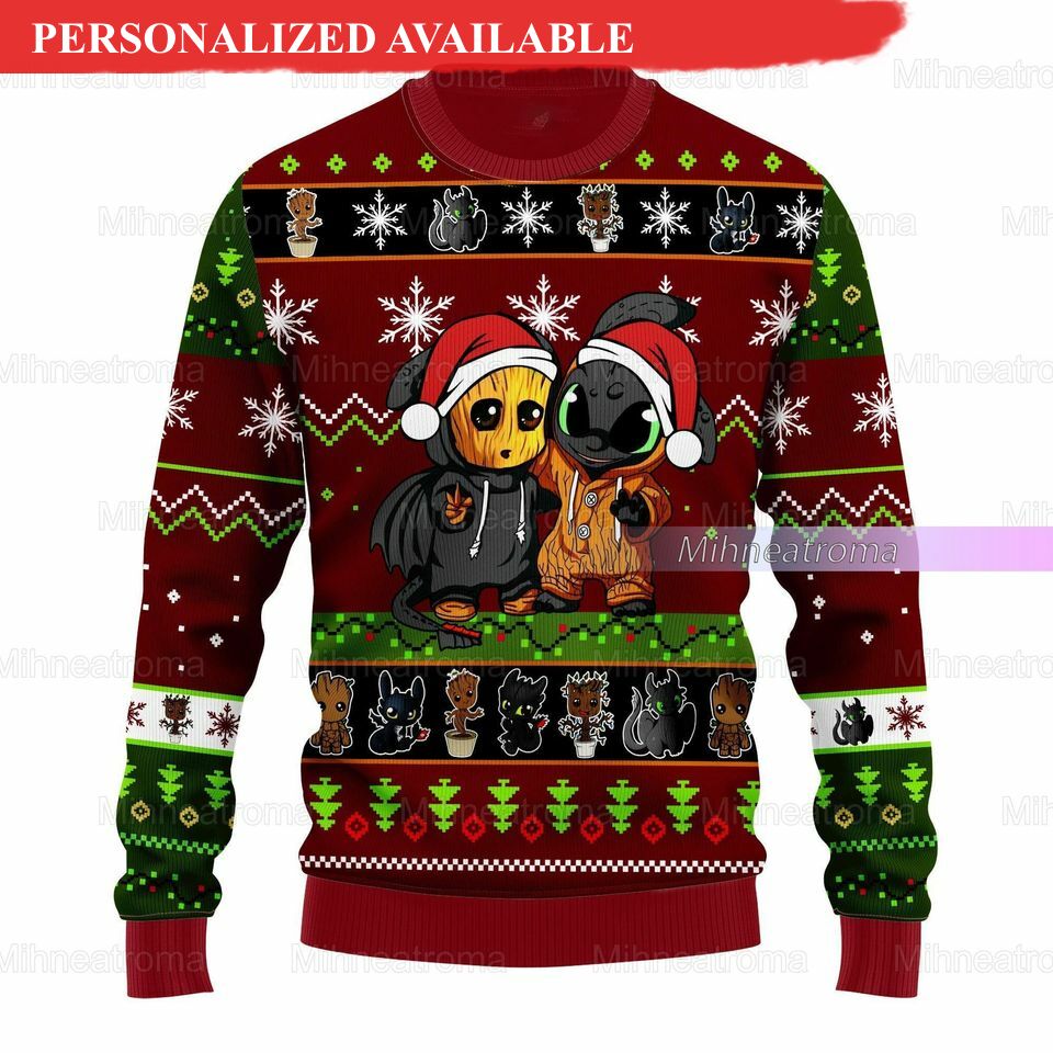 christmas too.thless and groot ugly sweater toot.hless ugly christmas sweater 1649