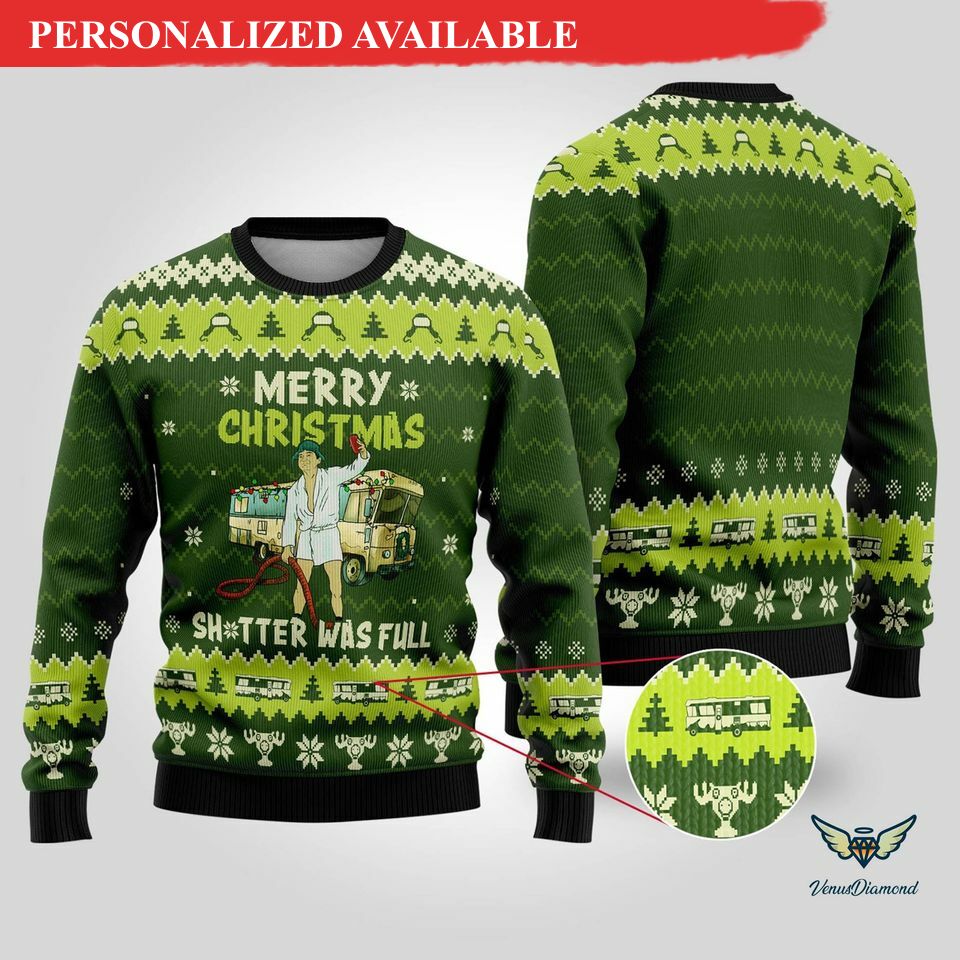 christmas vacation shitter 039s full ugly christmas sweater national lampoon 039s ugly christmas sweater 1451