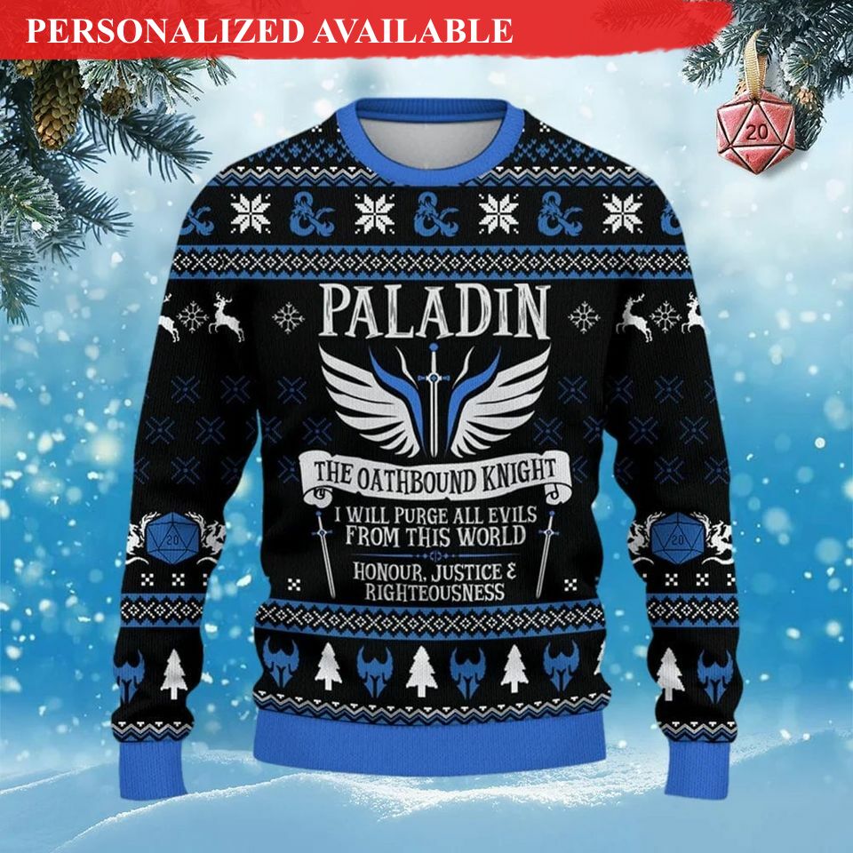classes paladin dungeon master ugly sweater for men and women 1282