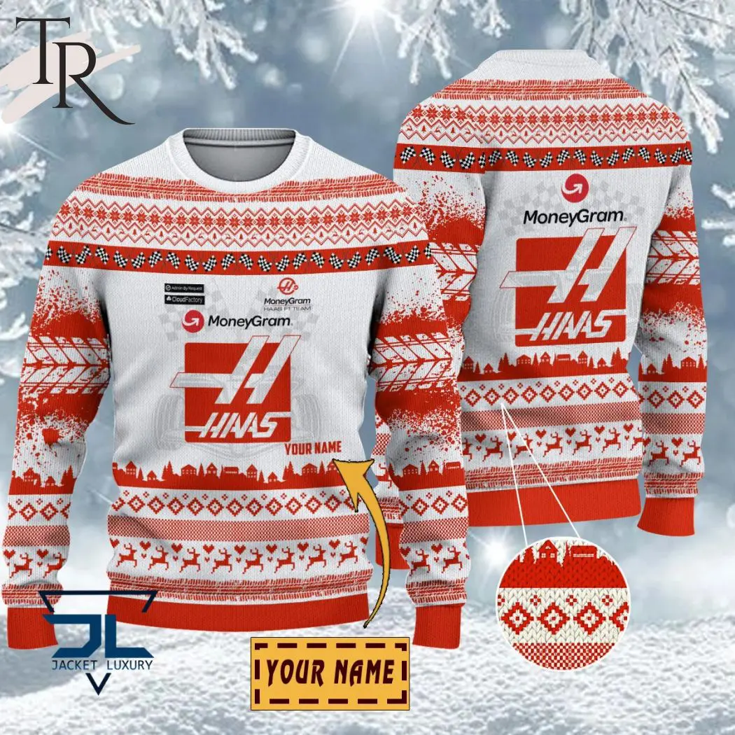 custom name haas f1 team ugly sweater 1 InrS1