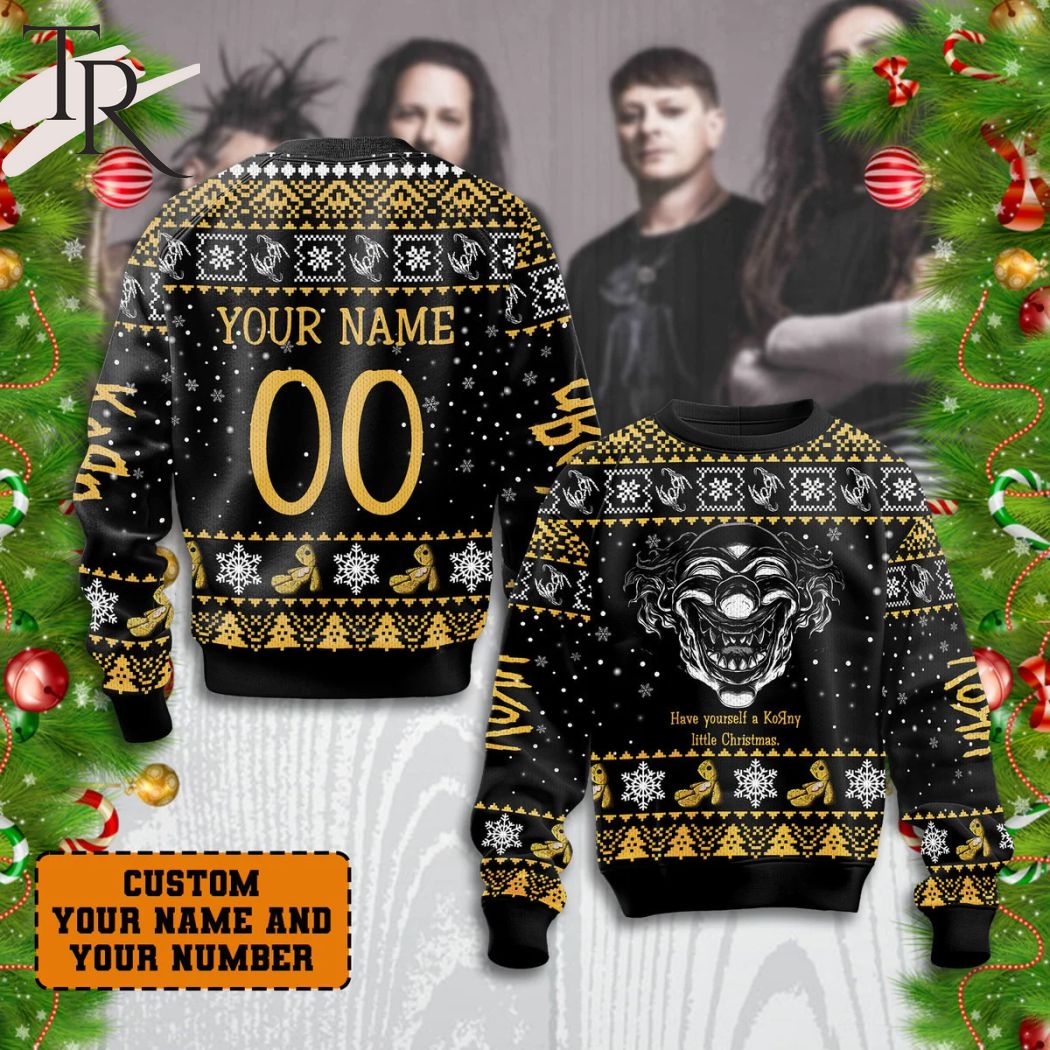 custom name have yourself korny little christmas ugly sweater 1 rebUN